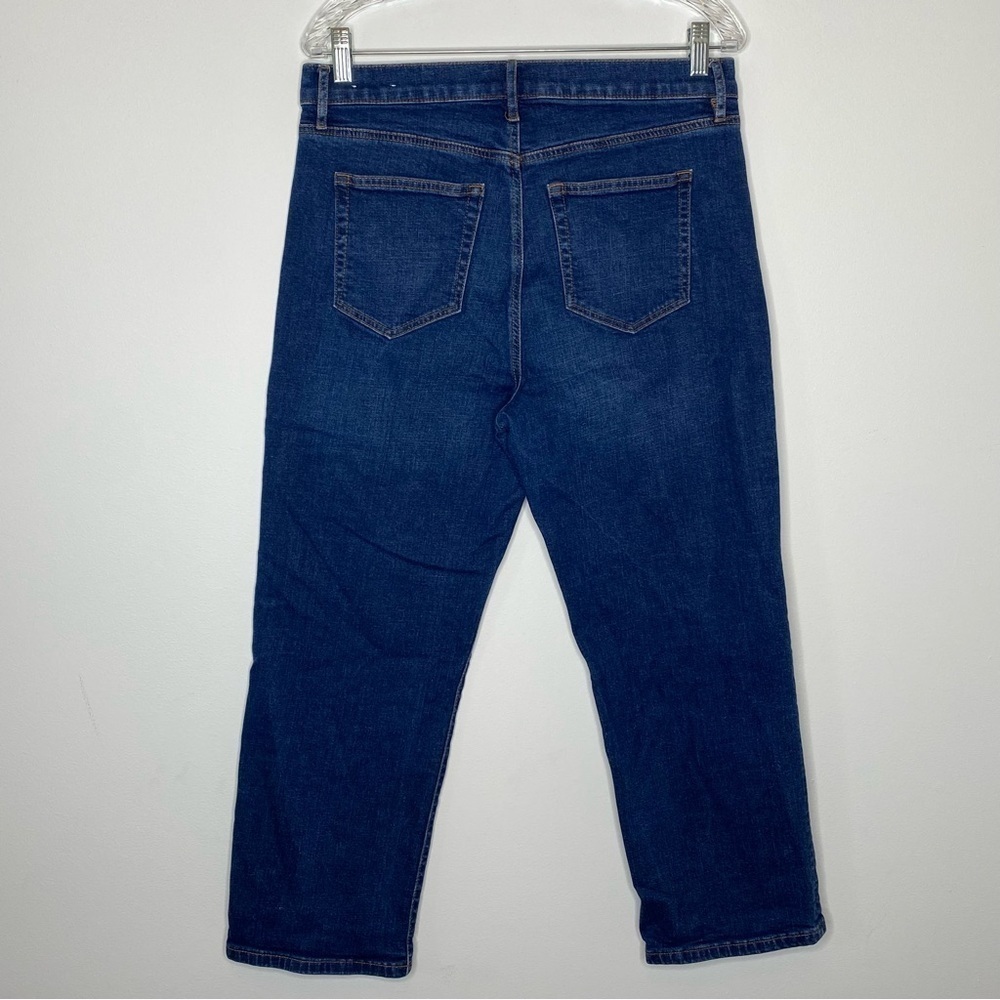 Loft Outlet High Rise Straight Leg Jeans - Picture 4 of 8